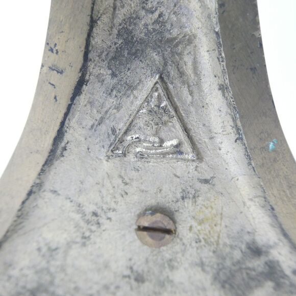 Episcopal Miter Seashell on Brass Caliper Display Stand Vintage Shell Specimen - Picture 11 of 11